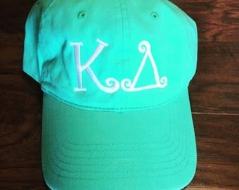 Monogrammed Greek Sorority Baseball Cap - KD Kappa Delta