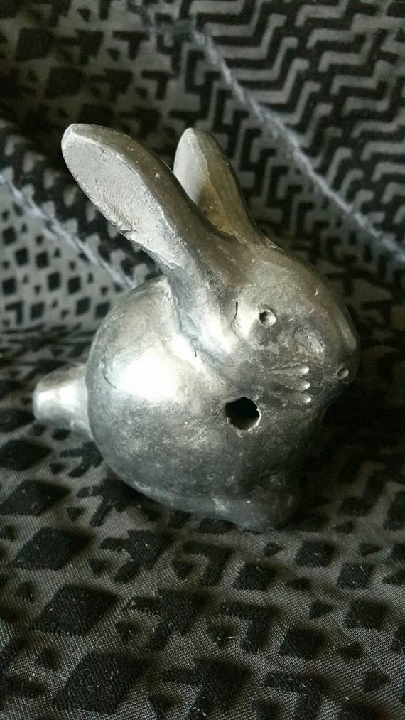 Black Clay Rabbit Whistle Made in Mexico