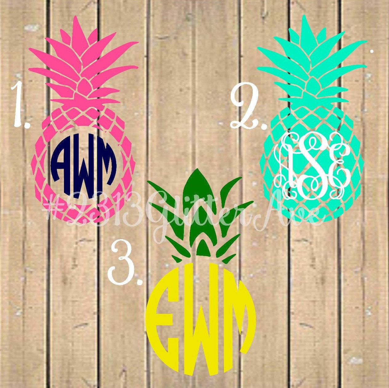 Pineapple Vinyl Decal by 2313GlitterAve on Etsy