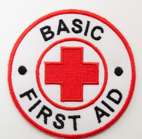 Basic First Aid Patch Embroidered Iron On Badge Cpr By Patcheire