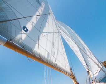 Sails on a Sailboat in New Port