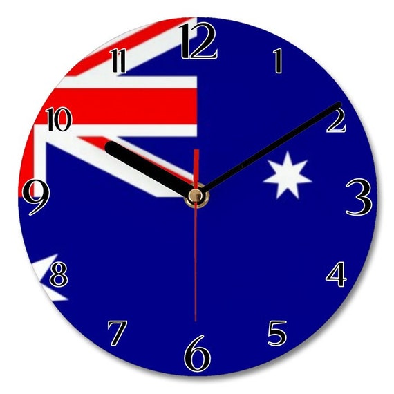 Australian Flag Wall clock wall clockUnique wall by WallTimeClocks