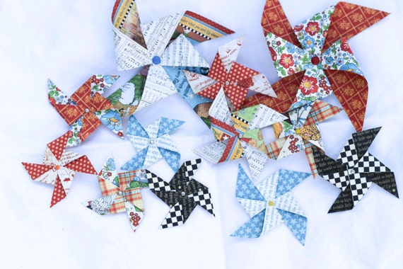 Items similar to 12 Pinwheels, Mother Goose, Back to School, Pinwheel ...