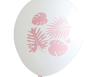 Guava Tropical Leaves Party Balloons (Pkg of 3) - PB1101