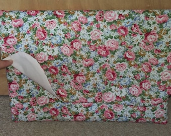Floral laptop/device case with Velcro fastening