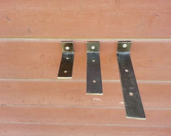 PAIR Engineered Floating Shelf Brackets Steel Handmade in USA Blind Hidden Shelf Bracket