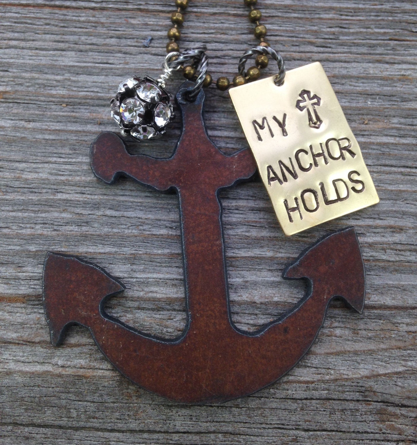 My Anchor Holds Necklace The Solid Rock Hebrews 6 19