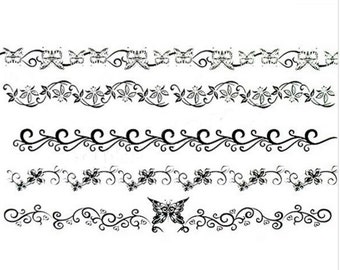 1pc 5 patterns temporary tattoo sticker-8570A