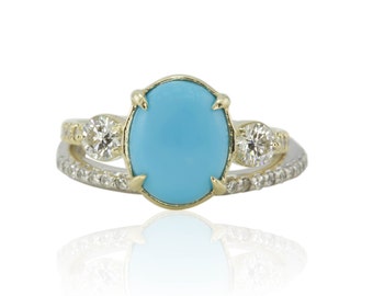 Turquoise opal engagement rings