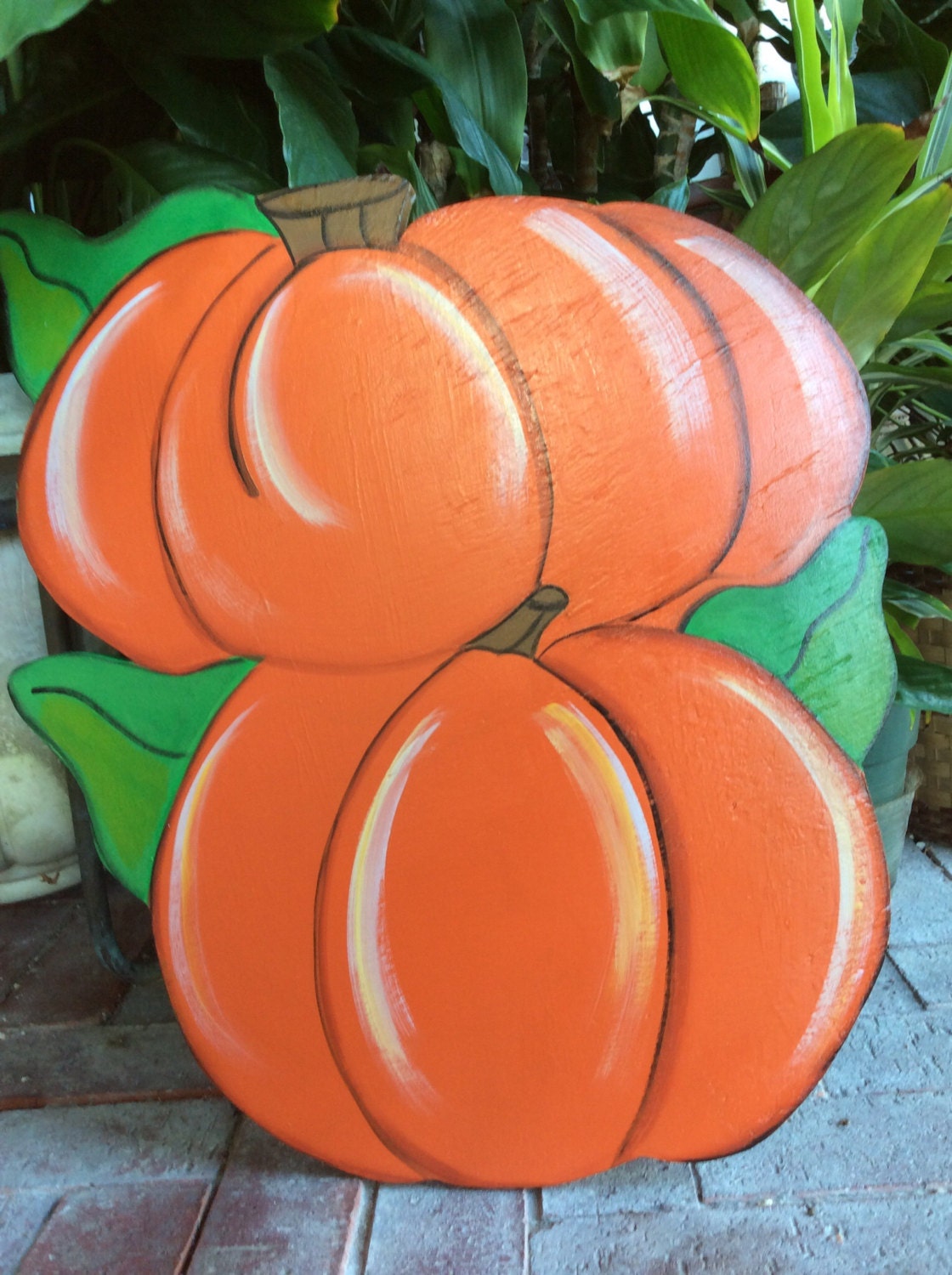 Fall yard art pumpkin yard art wood yard art seasonal yard