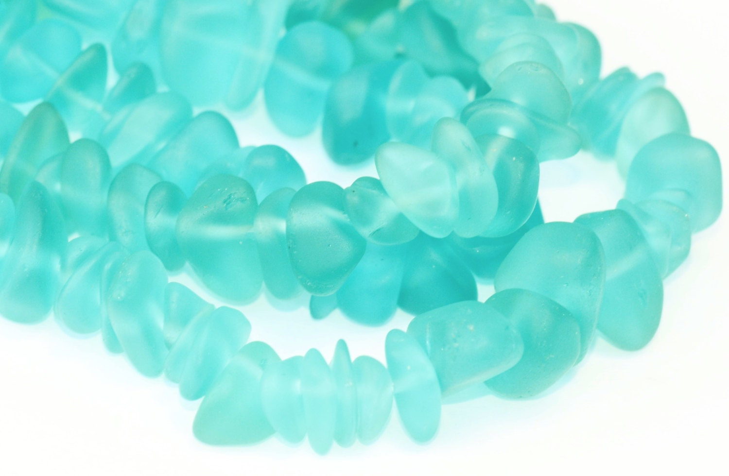 25 Light Turquoise Cultured Sea Glass by LindenAvenueDesigns
