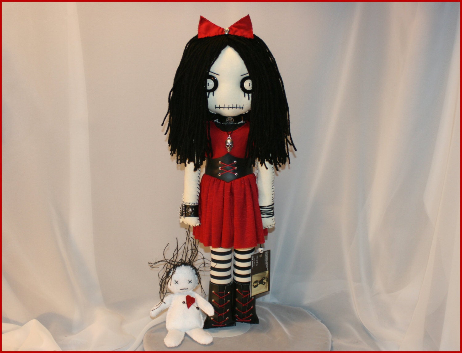 OOAK Hand Stitched Rag Doll With Voodoo Dolly by TatteredRags