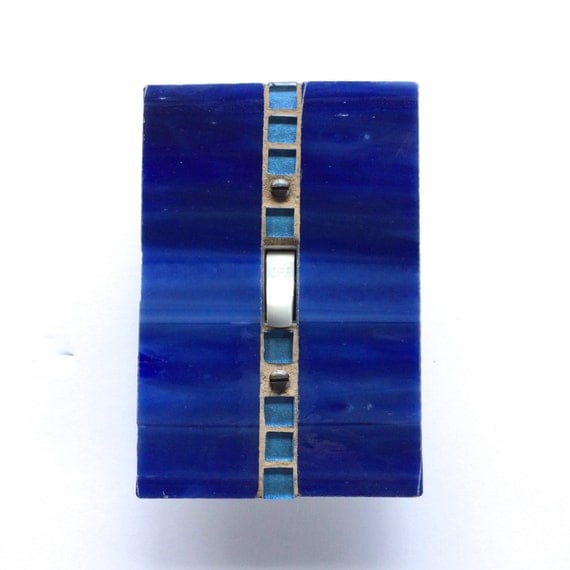 Decorative Switch Plate Stained Glass Mosaic Single Toggle