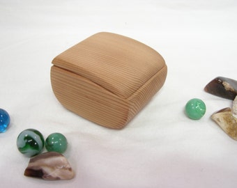 Douglas Fir Small Box, engagement ring box, proposal box, presentation box, wedding ring box, earring box, eco gift box, guitar pick box