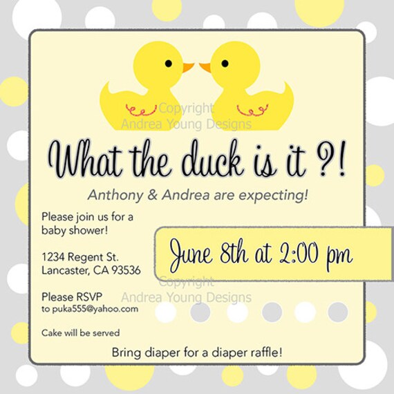 The Original What the Duck is it Gender Reveal shower