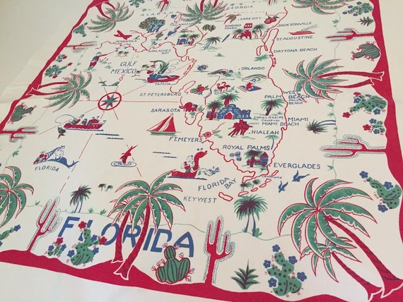 Vintage Florida Tablecloth 5