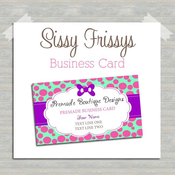 Hair Bow Business Card Digital Business Card File By