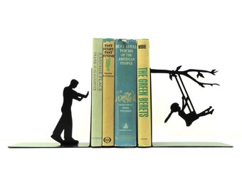 Swinging Metal Art Bookends - Free USA Shipping
