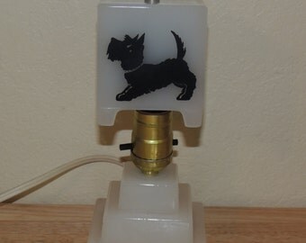 Art Deco Scotty Dog Boudoir Lamp Working condition