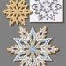 7.5" Lg Snowflake Cookie Cutter w/ insert cutters cake fondant or pie top cutter Christmas Cookie Cutter Frozen cake