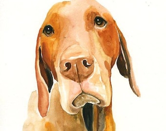 CUSTOM PET PORTRAIT Original watercolor painting 8X10inch