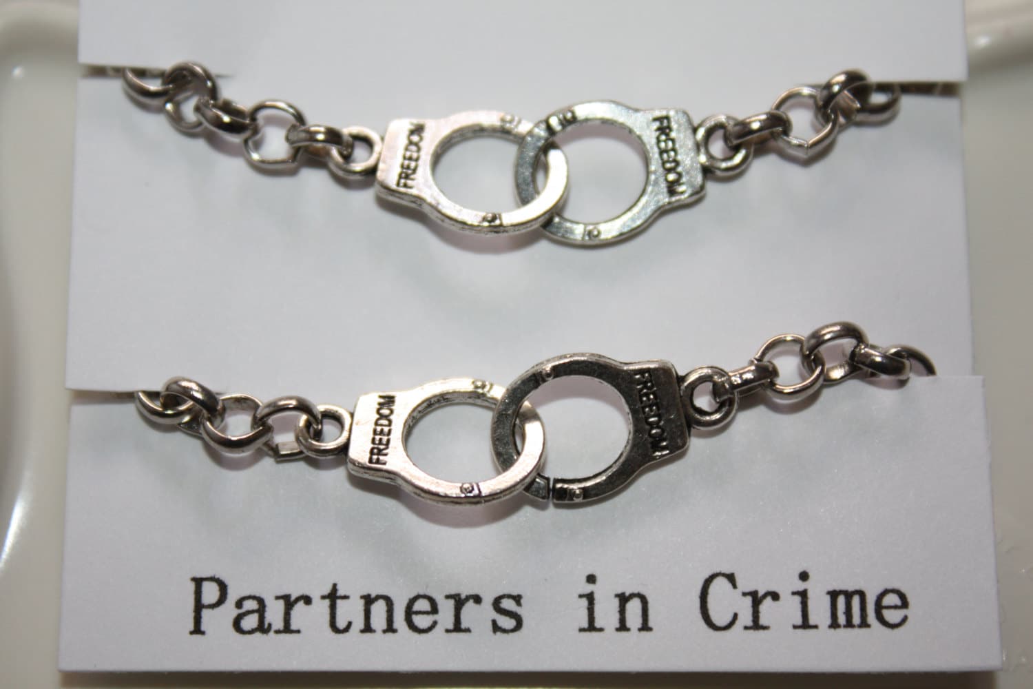 Partners In Crime Handcuff Bracelet Best Friend Jewelry 3417