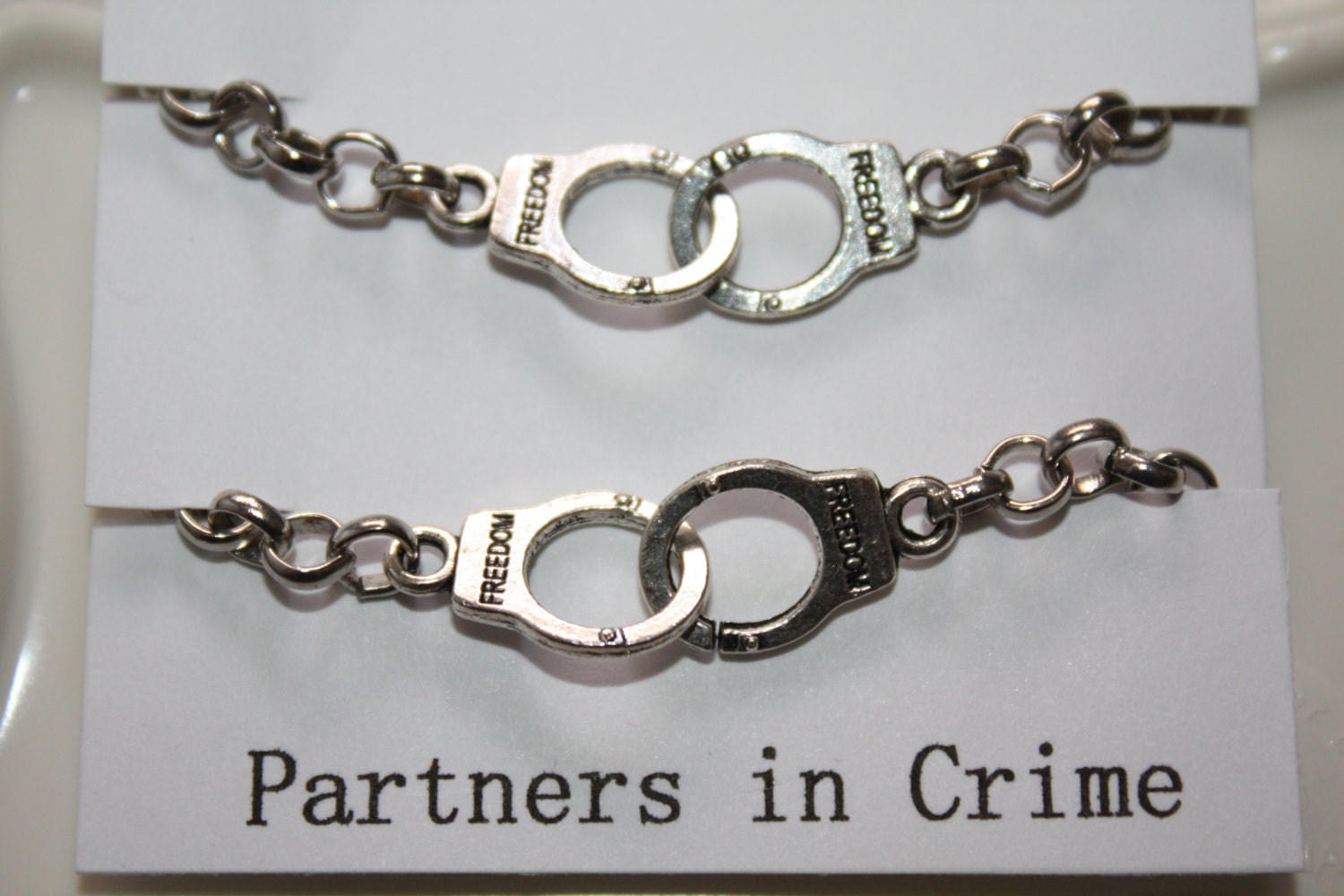 Partners In Crime Handcuff Bracelet Best Friend Jewelry 8123