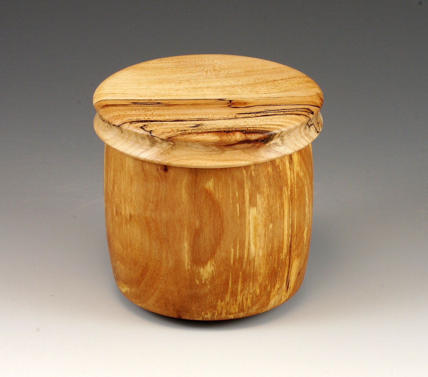 Reclaimed Apple wood box with a spalted maple lid