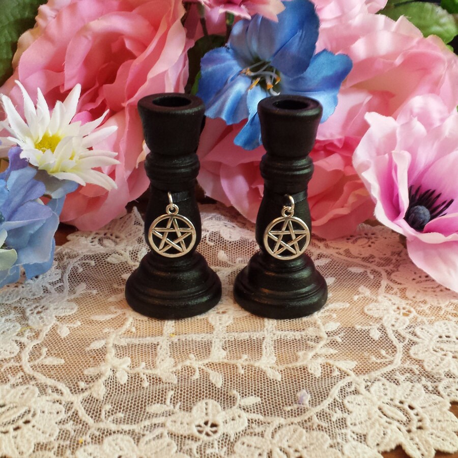 Pentacle Mini Chime Candle Holders Candlesticks for Small