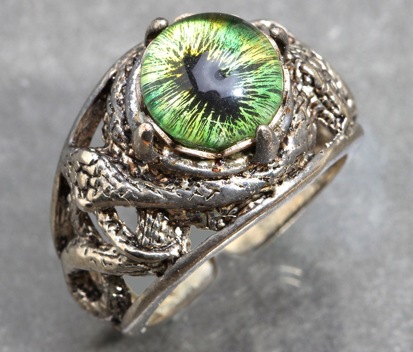 Mens Snake Ring Evil Eye Ring Steampunk Ring Snake by DesignsBloom