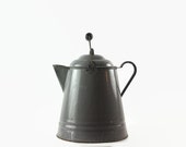 Vintage Enamel Coffee Pot, Graniteware Coffeepot, Enamelware, Rustic Kitchen, Farmhouse Decor