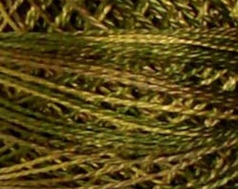 Size 8, P2, Valdani Perle Cotton, Olive Green