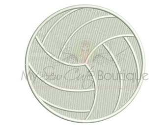 Volleyball Embroidery Design - 10 Sizes - Instant Download