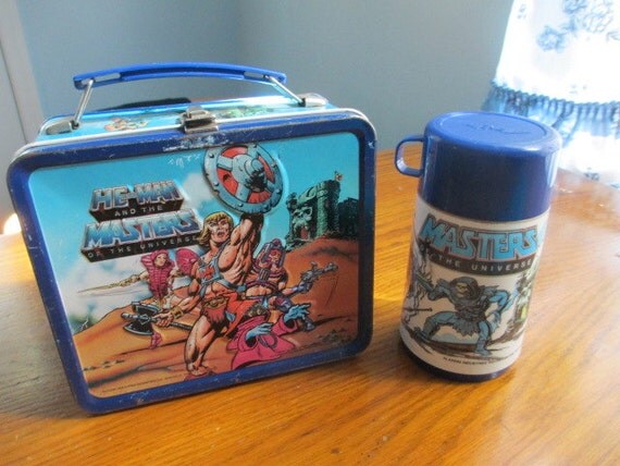 HE-MAN 19864 Metal LUNCHBOX with Plastic Thermos Lunch Box