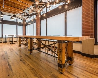 Conference Table, Meeting Table, Farm Table, Co Working Table, Rustic Conference Table, Industrial Table, Reclaimed Wood Conference Table