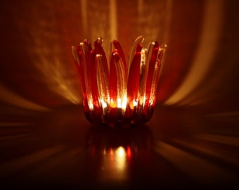 Candle Holder Fused Glass