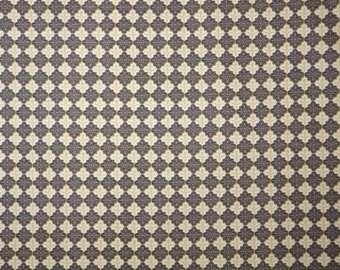 SPECIAL--Brown and Yellow Foulard Print Stretch Cotton Sateen Fabric--One Yard