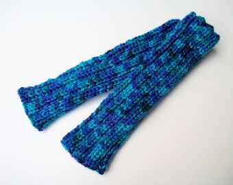 Womens Fingerless Gloves, Turquoise, Navy Blue, Purple