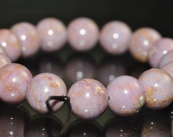 16 Pieces 8mm So Lovely~Natural Peruvian Lilac Orchid Lavender PHOSPHOSIDERITE Round Bead - C0921