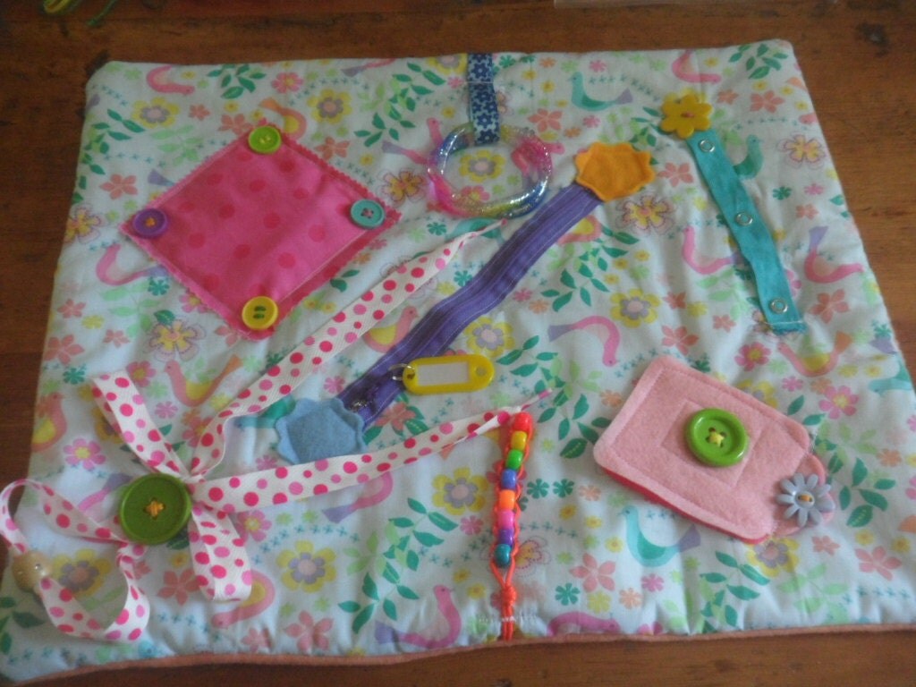 Large Fidget Quilt Sensory Blanket for Alzheimer's