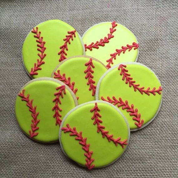 1 dozen softball sugar cookies