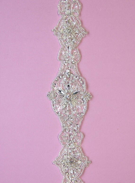 beaded bridal trim by the yard