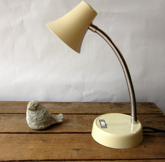 Small Vintage Task Lamp Cream Color Desk Lamp