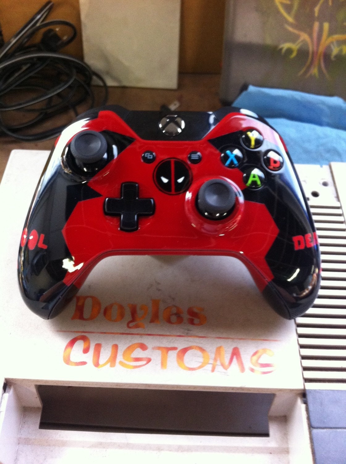 Custom deadpool themed xbox one controller SHELL ONLY