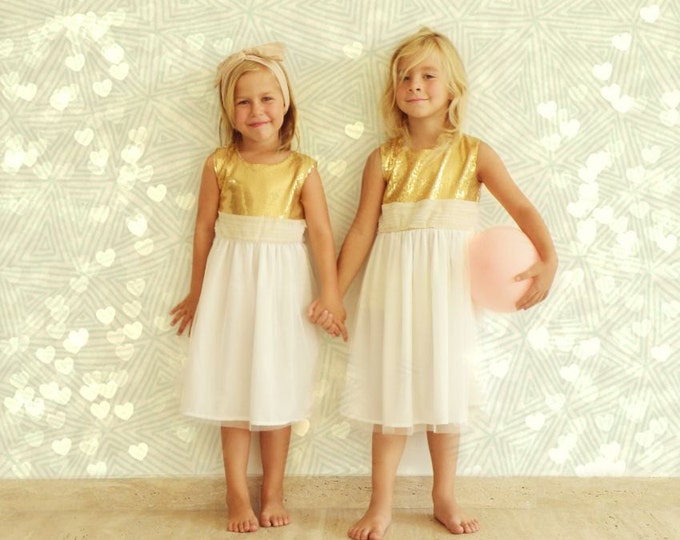 Gold Party Dress For Girls, Tutu dress for Little girls, Toddler party dresses, Christmas Gold Dress for Baby and Toddler