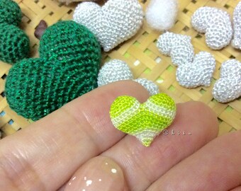 X-MINI Littlest Crochet amigurumi hearts stuffed decoration Miniature Hearts Super Mini