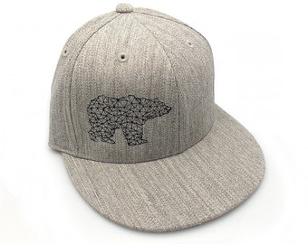 Bear Made of Triangles - Men's/Unisex Hat - All Sizes Available - Pro Fitted or Snapback
