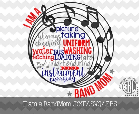 Download I am a Band Mom-Word Art Decal Files .DXF/.SVG/.EPS for use