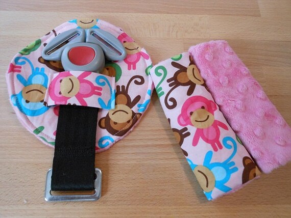 Monkey Spring Infant/Toddler Reversible Car Seat Strap And