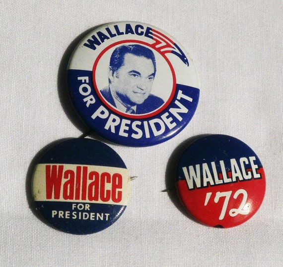 Three Vintage George Wallace Presidential Campaign By Antiquario